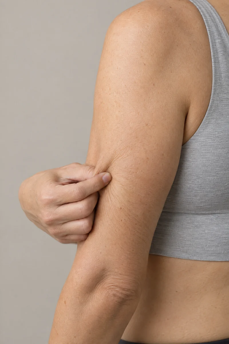 Loose skin on the upper arms Manchester – assessing arm laxity before an arm lift