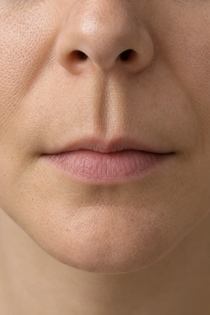 Subnasal lip lift Manchester – long philtrum before surgery